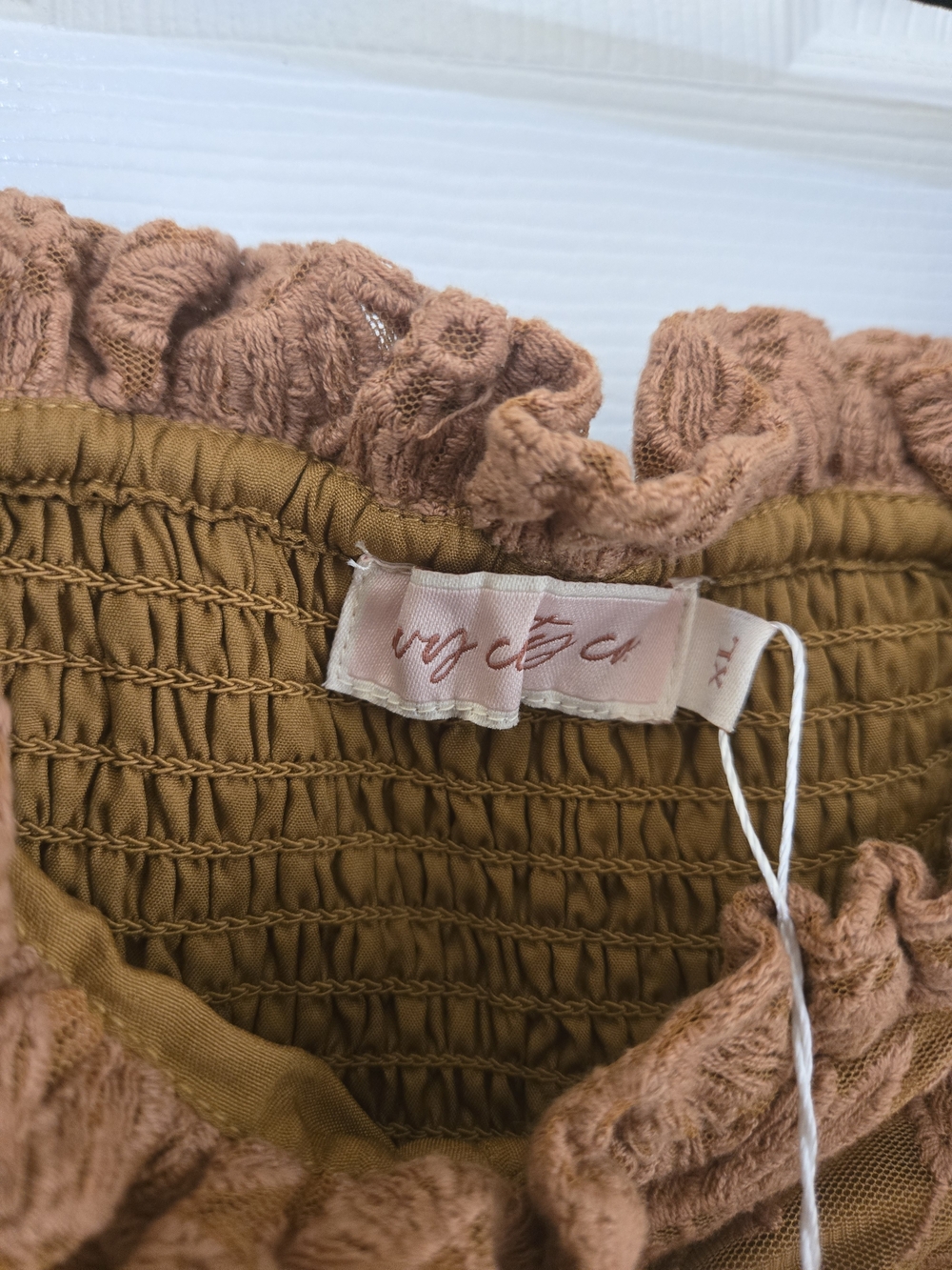 Ivy City Co Brown Lace Tiered Maxi Dress - Picture 5 of 15